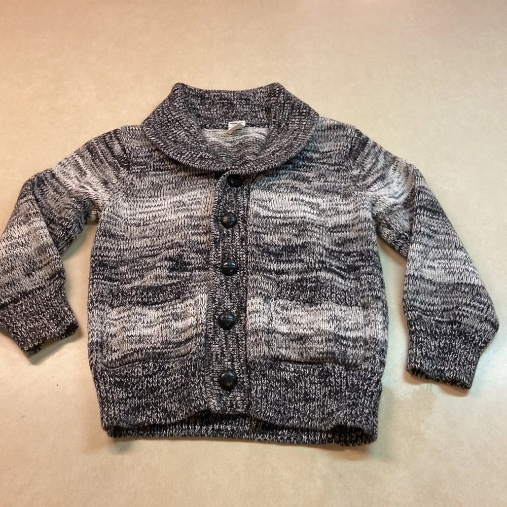 Old Navy Toddler Boy Buttoned Shawl Collar Sweater.